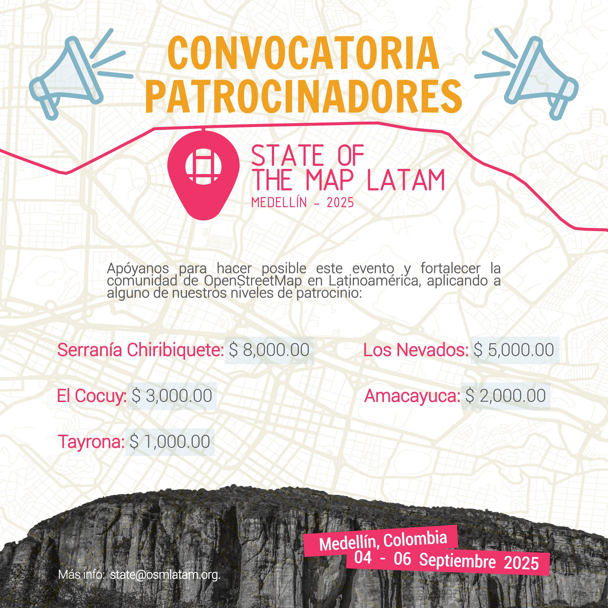 Convocatoria a Patrocinios SotM Latam 2025